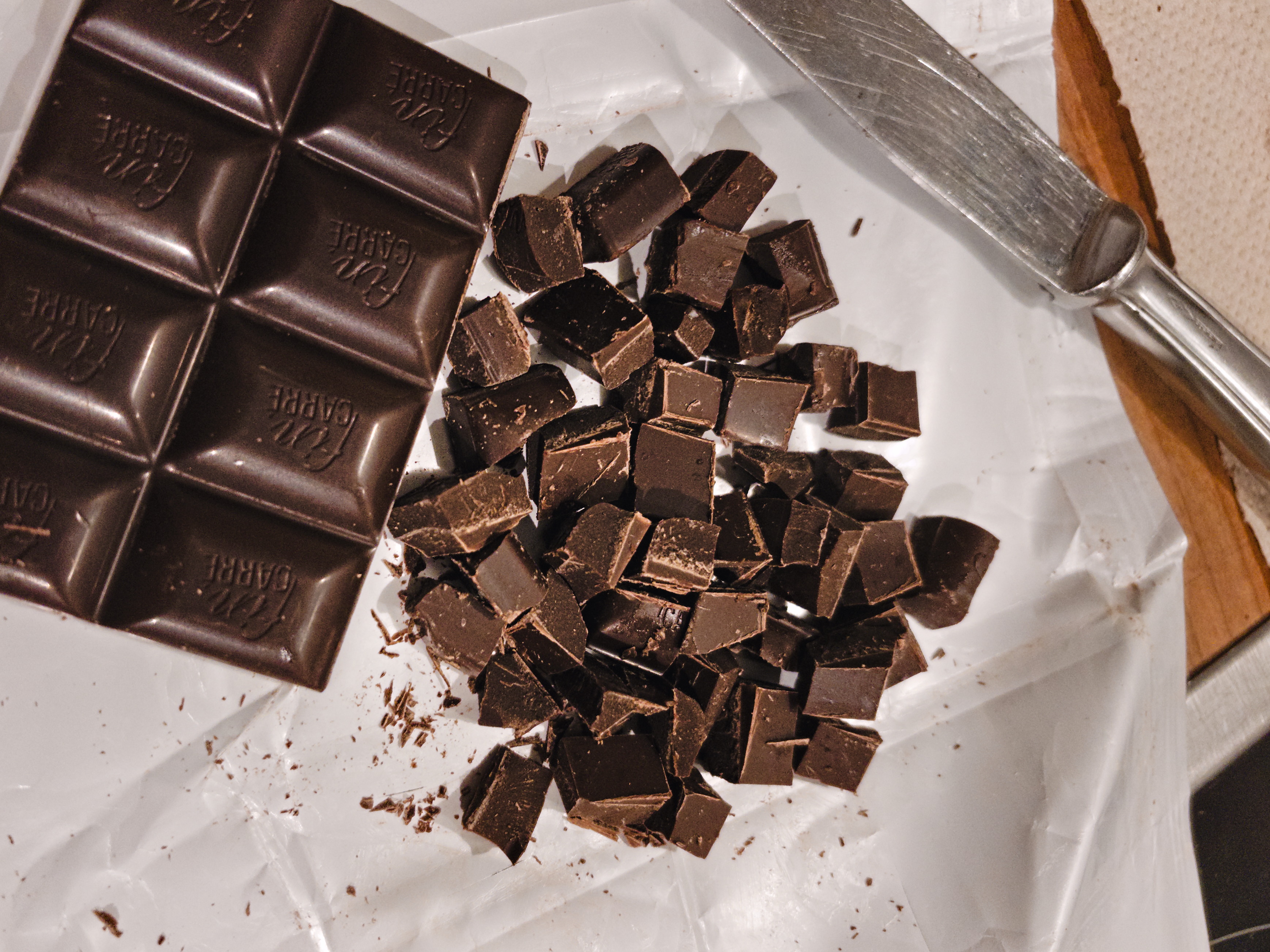 Chopped chocolate