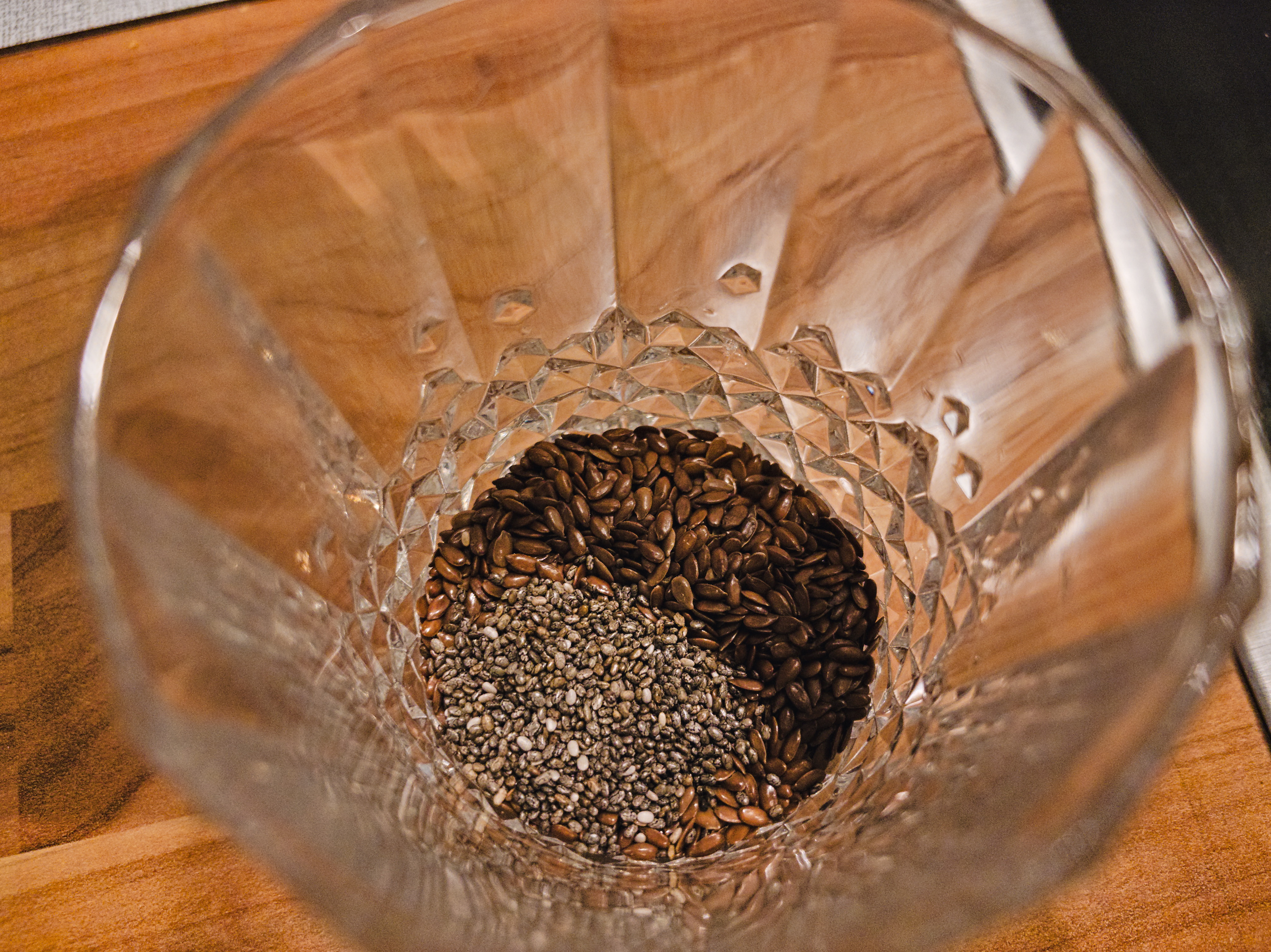 Flax and chia in a cup