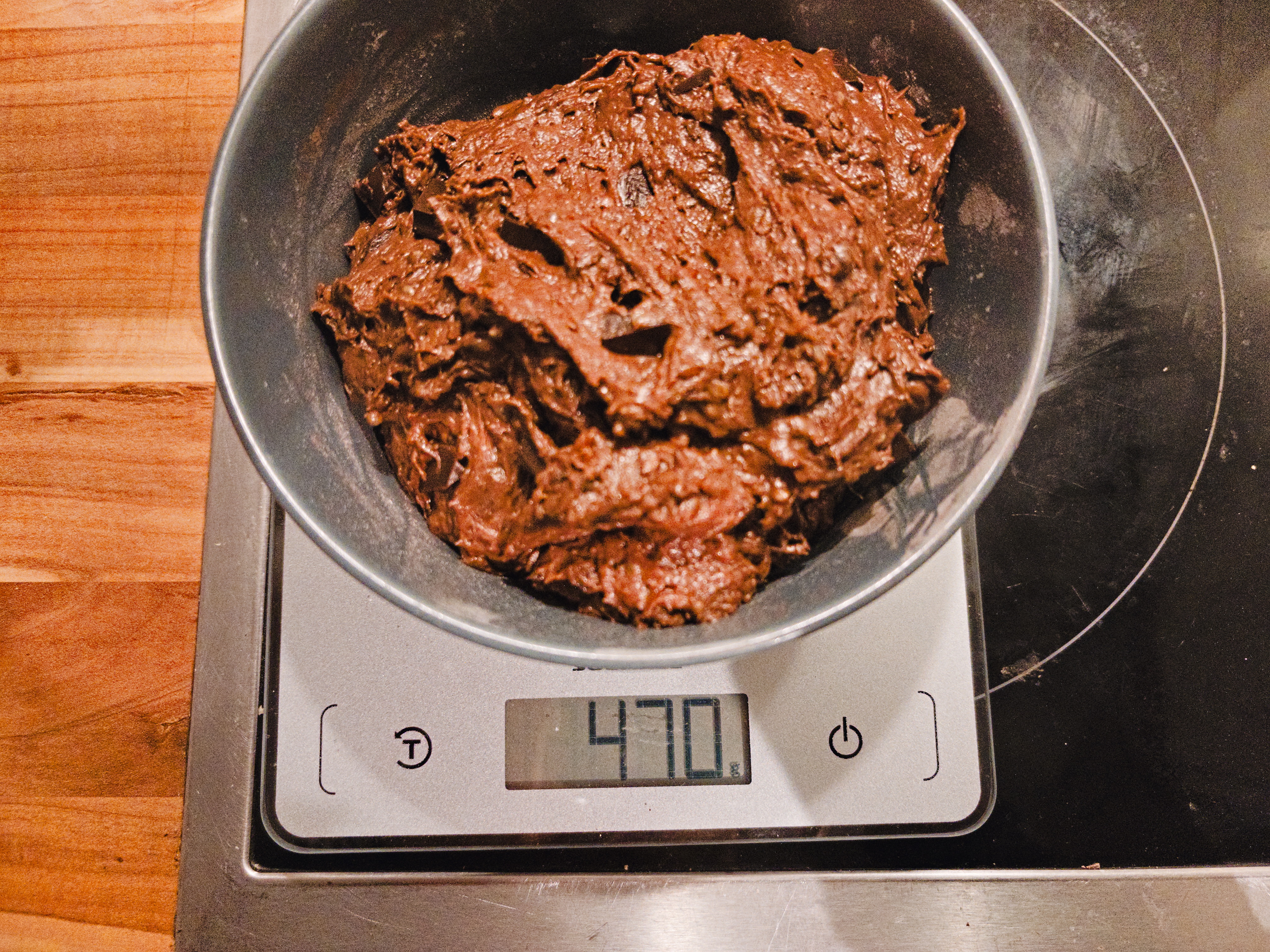Weighing the dough